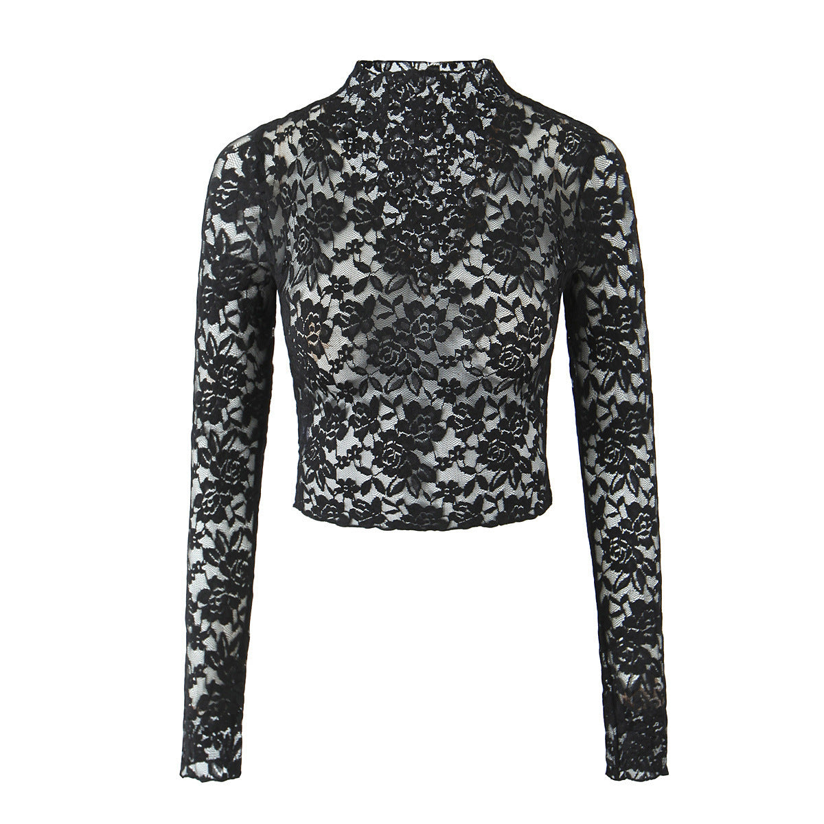 Women's American-style Turtleneck Long-sleeved Top T-shirt