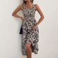 Robe à bretelles tendance à imprimé géométrique