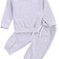 Children's Long-sleeved Pink Pullover Sweater Suit
