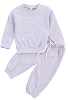 Children's Long-sleeved Pink Pullover Sweater Suit