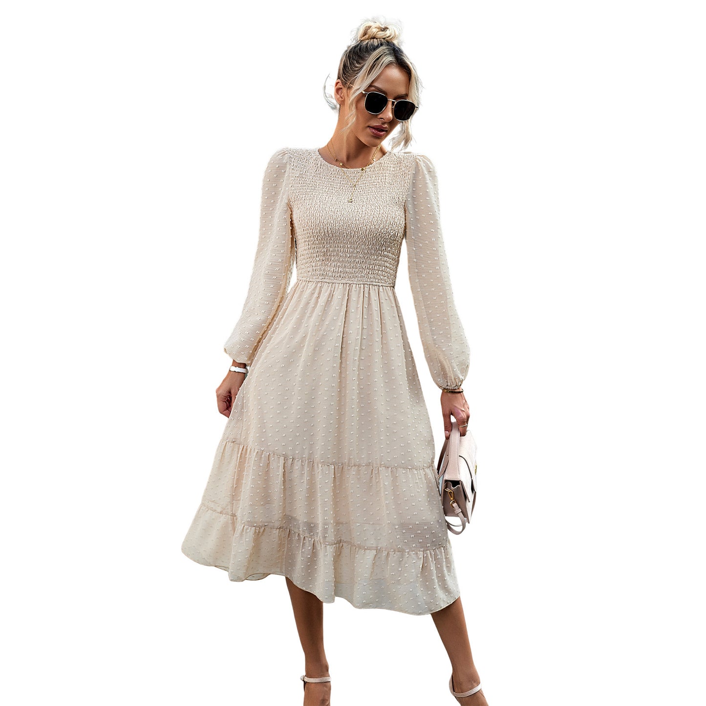 Robe jacquard élégante et décontractée pour femme