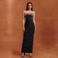 European And American Fashion Women's Wear Tube Top High-end Drilling Backless Dress
