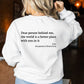 Pull ras du cou doublé polaire pour femme, imprimé slogan uni, simple et confortable, couleur unie