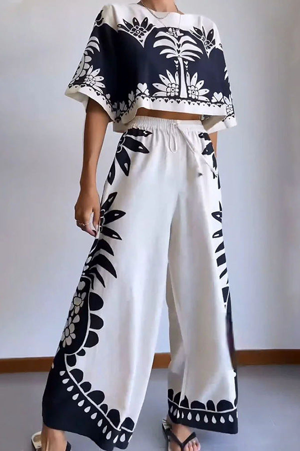 Women's New Fashion Casual Short Sleeve Suit
