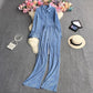 Socialite Temperament Leisure High Waist Drape Pleated Wide-leg Trousers