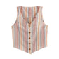 American Trendy V-neck Casual Slimming Stripes Vest