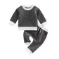 Boys' And Girls' Plaid Long Sleeve Round Neck Tops