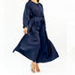 Plus Size Solid Casual Women Thicken Satin Long Sleeve Wide Leg Jumpsuit