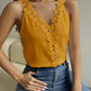 Women's Solid Color Lace Stitching Vest