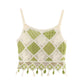 Hollow-out Design Sense Niche Crocheted Camisole Top