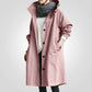 Women's Medium And Long Style Small Man Temperament Waist Closing Long Sleeve Coat