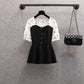 Splicing Plus Size Women's Fashion Simple Fake Two Pieces