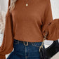 Solid Color Drop-shoulder Long-sleeve T-shirt Casual Loose Bottoming Shirt
