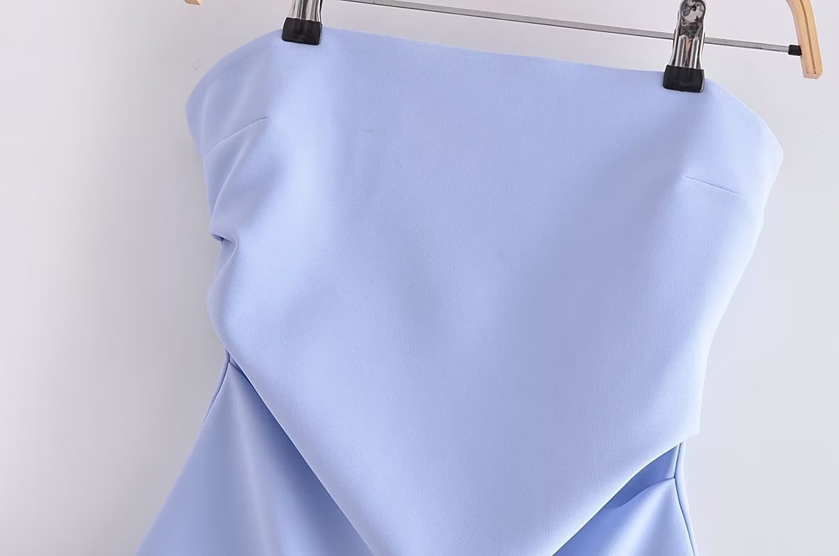 European And American Summer Wind Women's Solid Color Slim Tube Top