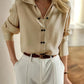 Pleated Elegant Long Sleeve Top Women
