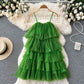 Loose Ruffle Pressed Pleated Maxi Dress