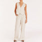 Solid Color Vest High Waist Trousers Two-piece Set