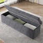 Velvet Upholstered Bench, Upholstered Bench Seat, Bed Stool, Bench With Storage Space, 135 X 41 X 42 Cm,grey