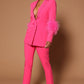 Women's Ostrich Fur Two-piece Lapel