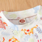 Girls Alphabet Print Short Sleeve Shorts Set