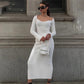 Pull blanc élégant pour femme en hiver