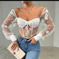 Lace V-neck Women's Top