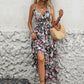 Robe nuisette imprimée dos nu pour femme