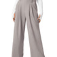 Women's Wide Leg Pants Elastic High Waist Waffle Knit Casual