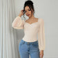 Sexy Retro Long Sleeve Square-neck Mesh Jumpsuit
