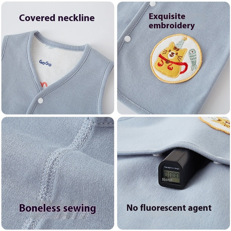 Gilet bébé printemps, automne et été, vêtements pour nouveau-nés en pur coton