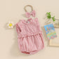 Lace Jumpsuit Girls' Sleeveless Baby Bodysuit Romper Headscarf