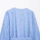 Fashionable Heat-Sealed Embroidered Elegant V-Neck Short Dress