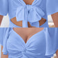 New Square-neck  Short-sleeve  High-waisted Dress