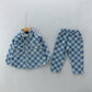 Combinaison à carreaux avec double poche et revers, pantalon à manches longues et salopette pour enfant