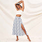 Women's Fashion Loose Split Floral Skirt