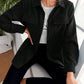 Corduroy Shirt Lapel Long Sleeve Loose