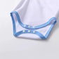 New Children's Summer Clothing Letter Printing Blue And White