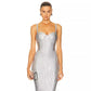 New Silver Fabric Dress Autumn