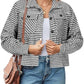 Women's Fashion Short Plaid Jacket