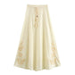 Art Simple Hollow Sling Top High Waist Skirt Suit
