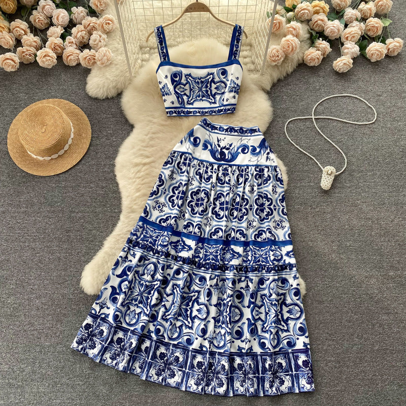 Costume imprimé de personnalité à la mode pour femmes