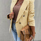Houndstooth Printed Casual Coat Slim Fit Small Business Suit