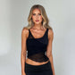 Mesh Stitching Ladies See-through Camisole