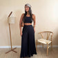 Camisole Pleated Loose Wide Leg Pants Two-piece Set