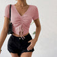 Fashion Personality Knitted Short-sleeved Shirt Women