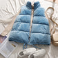 Gold Velvet Cotton Women's Short Loose Padded Vest