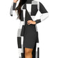 Two-piece Long Sleeve Printed Turtleneck Suit Women