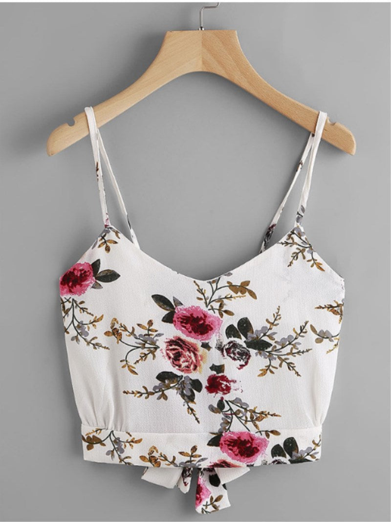 Women's Summer New V-neck Striped Strap Sling Top