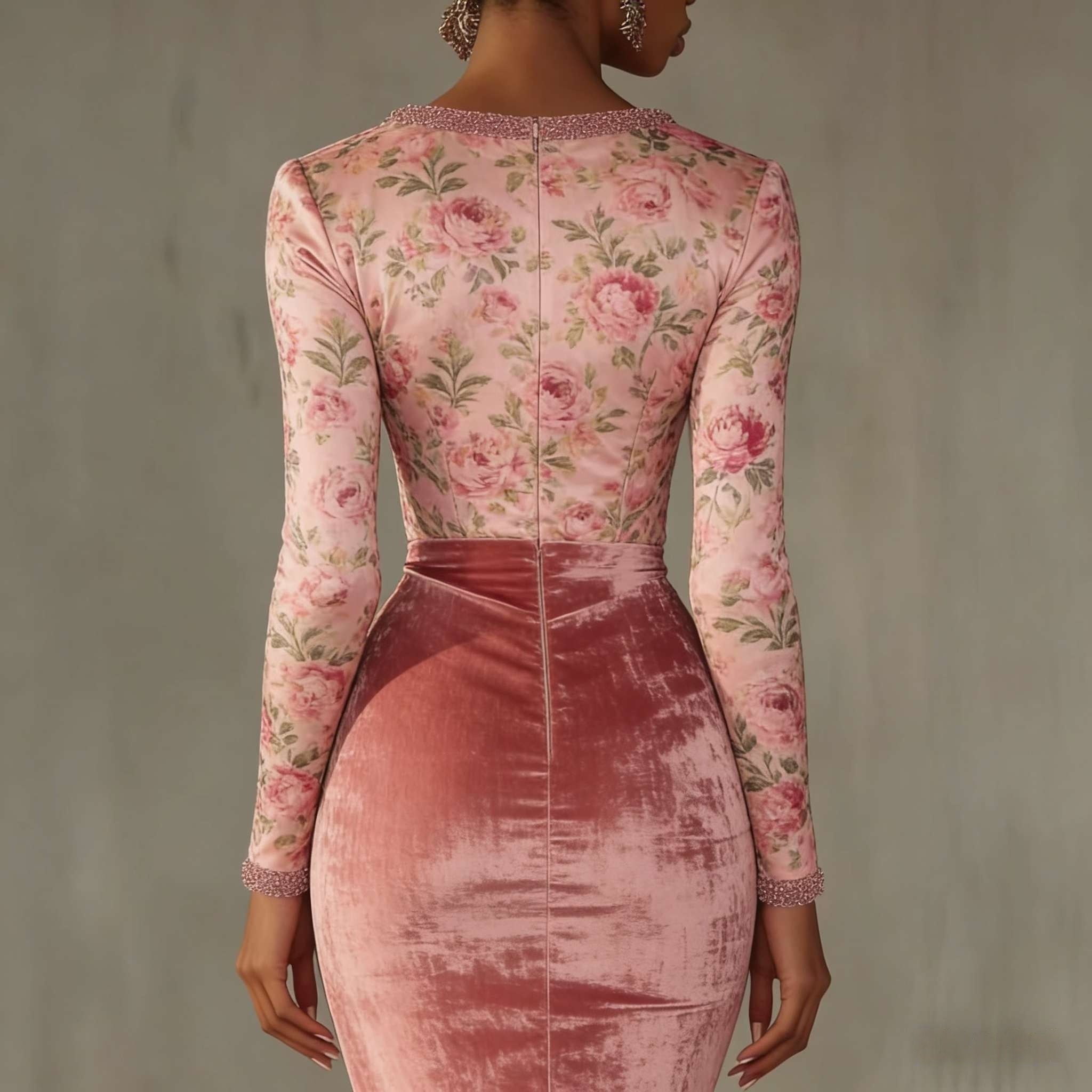 Womens Velvet Dress A Flattering Form Fitting Body Hugging Skirt That Creates A Slimming Look