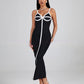 Bandage Dress Sling Stitched Backless Slim Fit Bandage